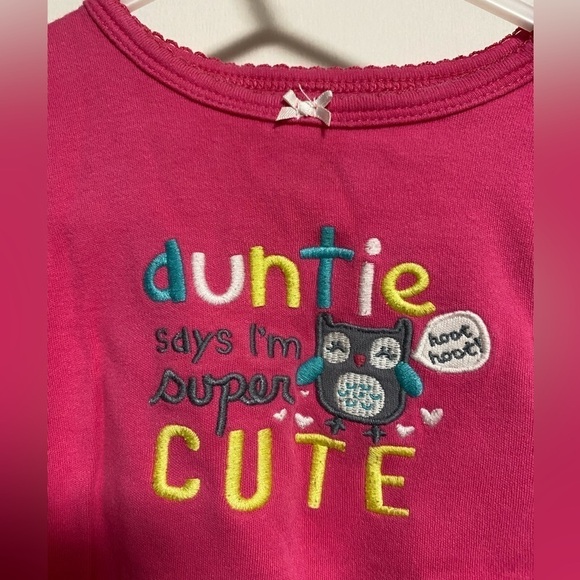 CARTER’S Pink Long Sleeve Onesie, size 18 months - Picture 2 of 5